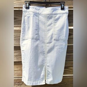 Tommy Bahama Ana Skirt Twill White Pencil Women’s Size 0